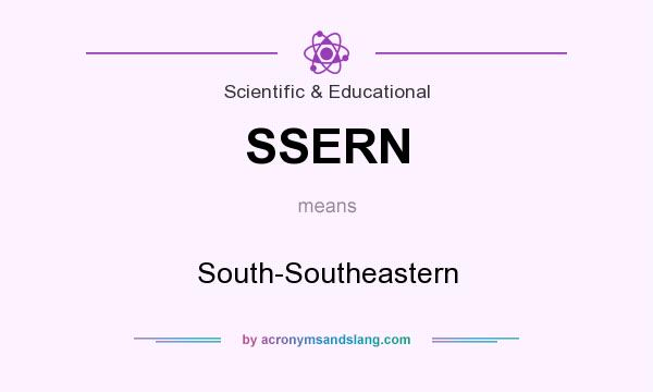 What does SSERN mean? It stands for South-Southeastern