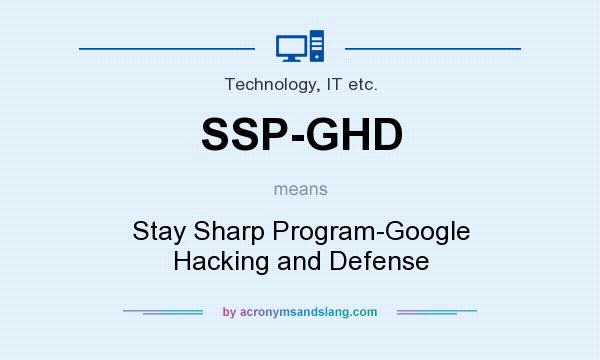 What does SSP-GHD mean? It stands for Stay Sharp Program-Google Hacking and Defense