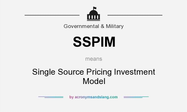 What does SSPIM mean? It stands for Single Source Pricing Investment Model