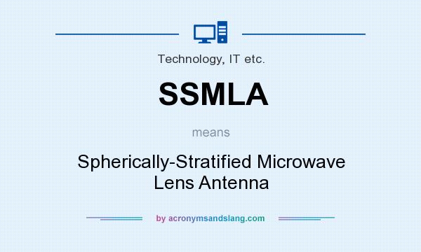 What does SSMLA mean? It stands for Spherically-Stratified Microwave Lens Antenna