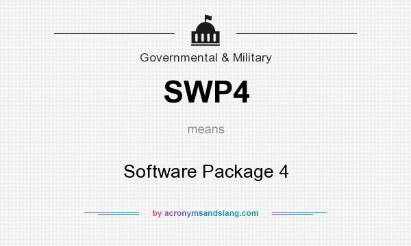 What does SWP4 mean? It stands for Software Package 4