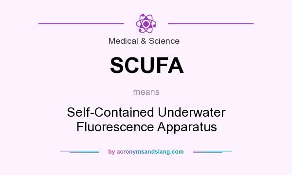 What does SCUFA mean? It stands for Self-Contained Underwater Fluorescence Apparatus