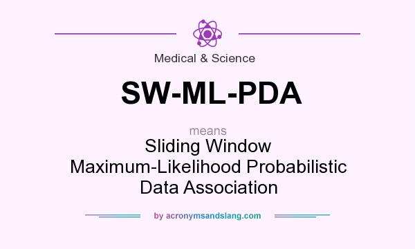 What does SW-ML-PDA mean? It stands for Sliding Window Maximum-Likelihood Probabilistic Data Association