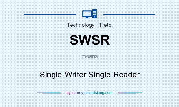 What does SWSR mean? It stands for Single-Writer Single-Reader