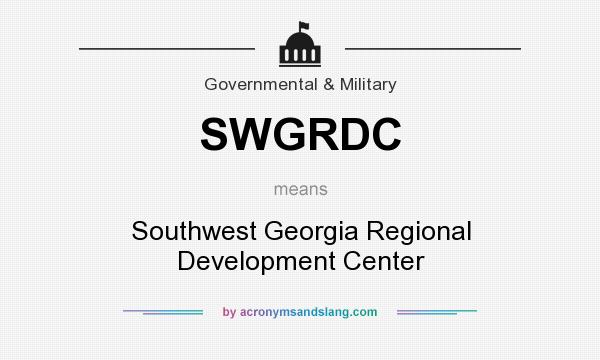 What does SWGRDC mean? It stands for Southwest Georgia Regional Development Center
