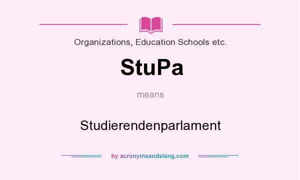 What does StuPa mean? It stands for Studierendenparlament