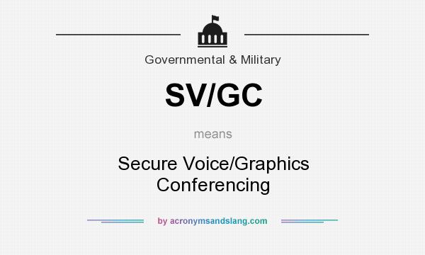 What does SV/GC mean? It stands for Secure Voice/Graphics Conferencing