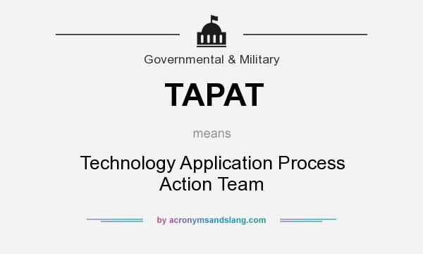 What does TAPAT mean? It stands for Technology Application Process Action Team