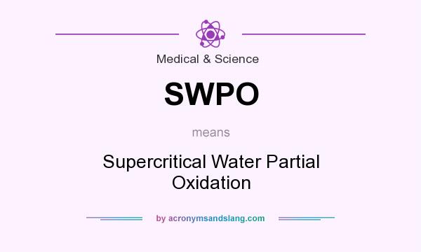 What does SWPO mean? It stands for Supercritical Water Partial Oxidation