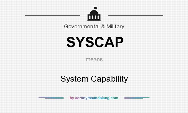What does SYSCAP mean? It stands for System Capability