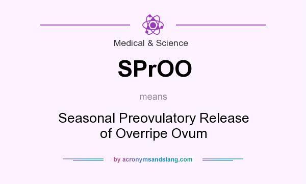 What does SPrOO mean? It stands for Seasonal Preovulatory Release of Overripe Ovum