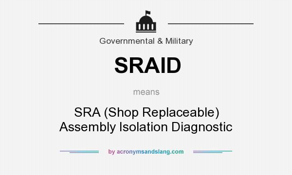 What does SRAID mean? It stands for SRA (Shop Replaceable) Assembly Isolation Diagnostic