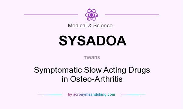 What does SYSADOA mean? It stands for Symptomatic Slow Acting Drugs in Osteo-Arthritis