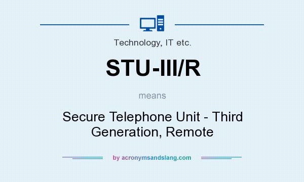 What does STU-III/R mean? It stands for Secure Telephone Unit - Third Generation, Remote
