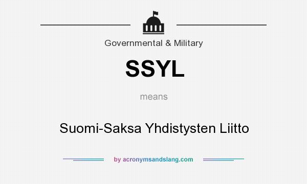 What does SSYL mean? It stands for Suomi-Saksa Yhdistysten Liitto