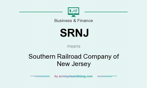 What does SRNJ mean? It stands for Southern Railroad Company of New Jersey