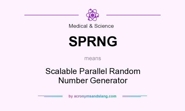 What does SPRNG mean? It stands for Scalable Parallel Random Number Generator