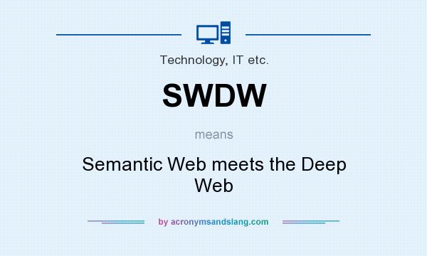 What does SWDW mean? It stands for Semantic Web meets the Deep Web