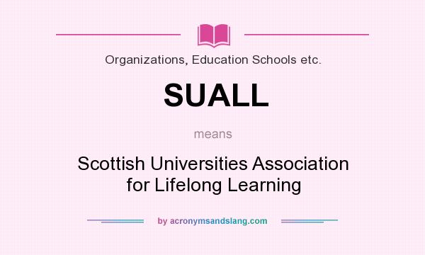 What does SUALL mean? It stands for Scottish Universities Association for Lifelong Learning