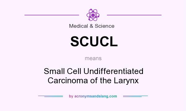 What does SCUCL mean? It stands for Small Cell Undifferentiated Carcinoma of the Larynx