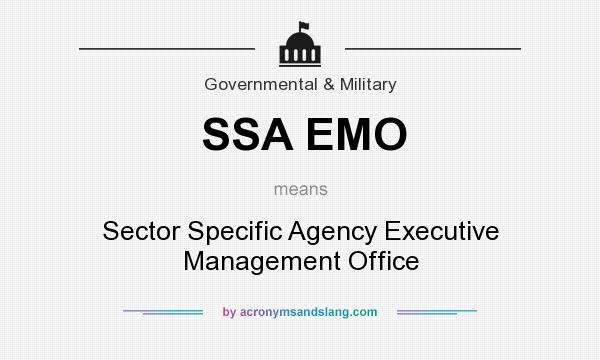 What does SSA EMO mean? It stands for Sector Specific Agency Executive Management Office