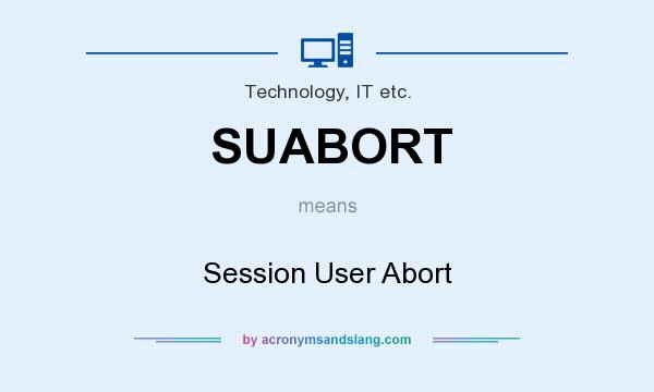 What does SUABORT mean? It stands for Session User Abort