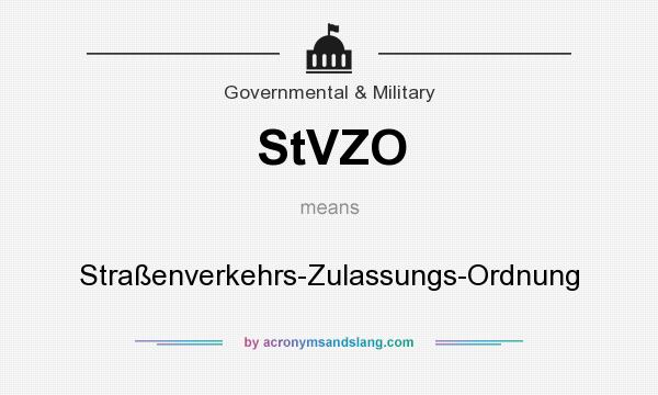 What does StVZO mean? It stands for Straßenverkehrs-Zulassungs-Ordnung