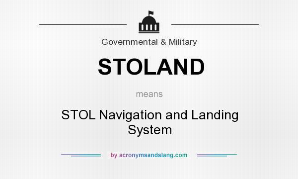 What does STOLAND mean? It stands for STOL Navigation and Landing System
