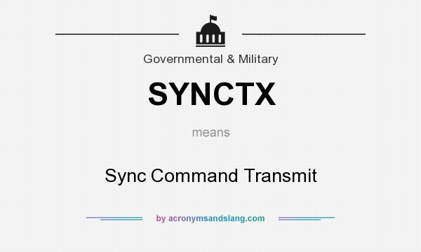 What does SYNCTX mean? It stands for Sync Command Transmit