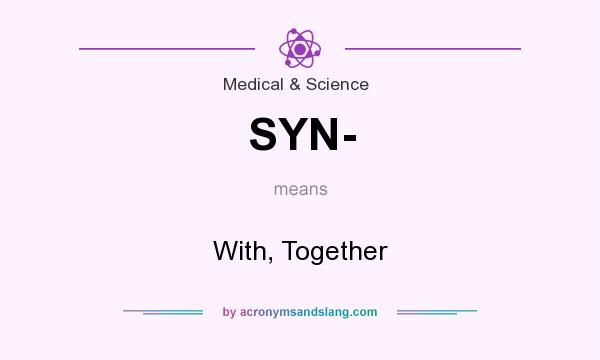 What does SYN- mean? It stands for With, Together