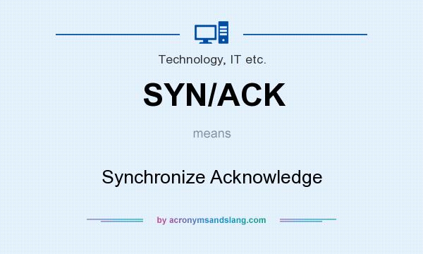 What does SYN/ACK mean? It stands for Synchronize Acknowledge