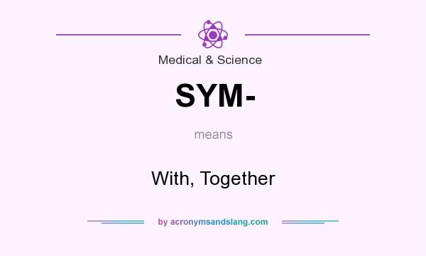 What does SYM- mean? It stands for With, Together