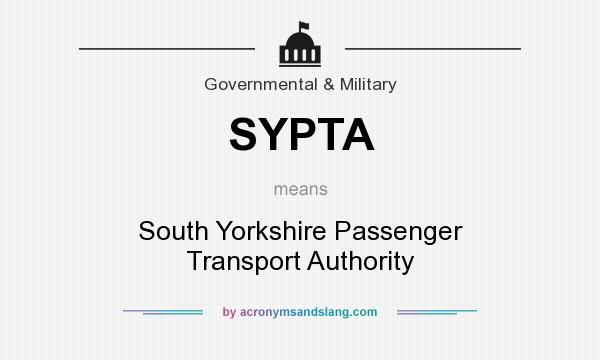 What does SYPTA mean? It stands for South Yorkshire Passenger Transport Authority