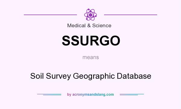 What does SSURGO mean? It stands for Soil Survey Geographic Database