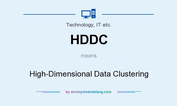 What does HDDC mean? It stands for High-Dimensional Data Clustering
