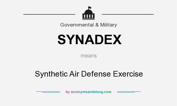 What does SYNADEX mean? It stands for Synthetic Air Defense Exercise