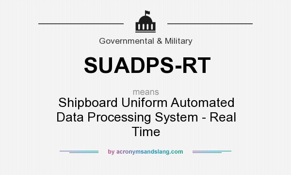 What does SUADPS-RT mean? It stands for Shipboard Uniform Automated Data Processing System - Real Time