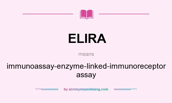 What does ELIRA mean? It stands for immunoassay-enzyme-linked-immunoreceptor assay