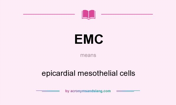 What does EMC mean? It stands for epicardial mesothelial cells
