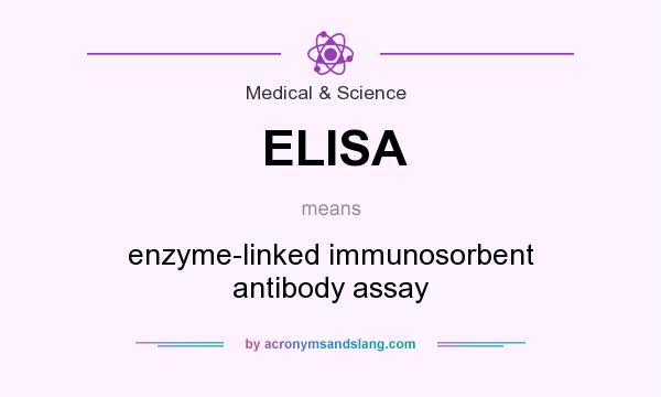 What does ELISA mean? It stands for enzyme-linked immunosorbent antibody assay