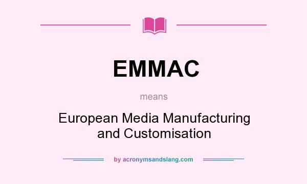 What does EMMAC mean? It stands for European Media Manufacturing and Customisation