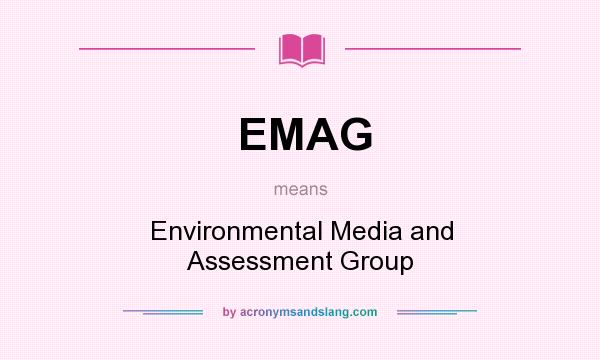 What does EMAG mean? It stands for Environmental Media and Assessment Group