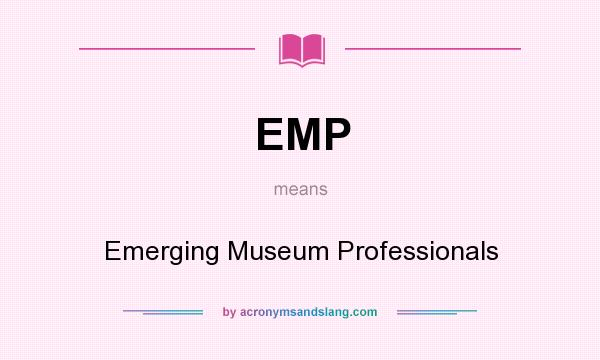 What does EMP mean? It stands for Emerging Museum Professionals