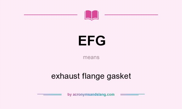What does EFG mean? It stands for exhaust flange gasket