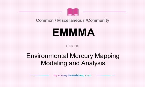 What does EMMMA mean? It stands for Environmental Mercury Mapping Modeling and Analysis