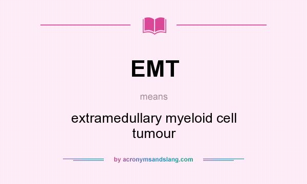 What does EMT mean? It stands for extramedullary myeloid cell tumour