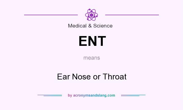 What does ENT mean? It stands for Ear Nose or Throat