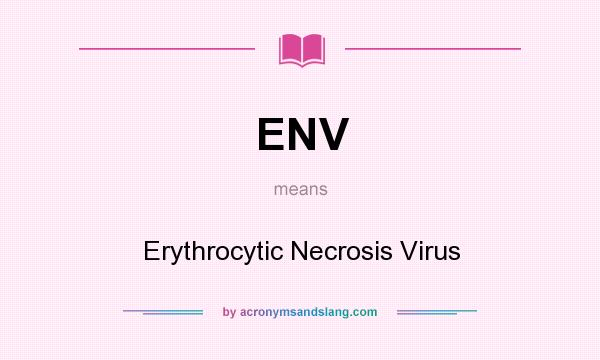 What does ENV mean? It stands for Erythrocytic Necrosis Virus