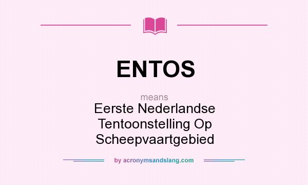 What does ENTOS mean? It stands for Eerste Nederlandse Tentoonstelling Op Scheepvaartgebied