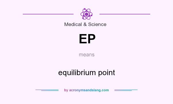 What does EP mean? It stands for equilibrium point